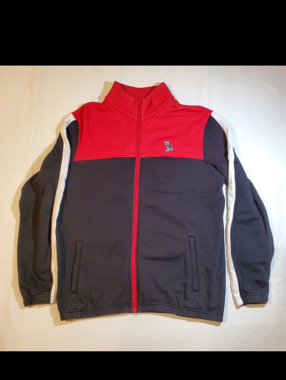 OVO October's Very Own Drake Color Block Track Jacket Embroidered Owl- Sz Large